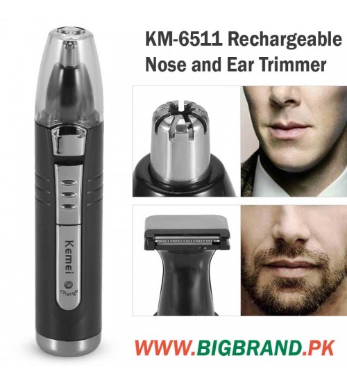 Kemei KM-6511 Rechargeable Nose and Ear Trimmer